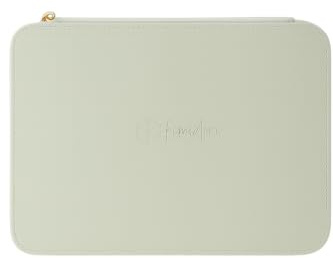 Kimidori Estuche - Neceser Deluxe Cuero Vegano De 28X21X 8Cms. Organizador De Joyas. También Útil Para Guardar Relojes, Gafas, Etc... Estuche Pequeño. Bolsa Viaje. (Mint)
