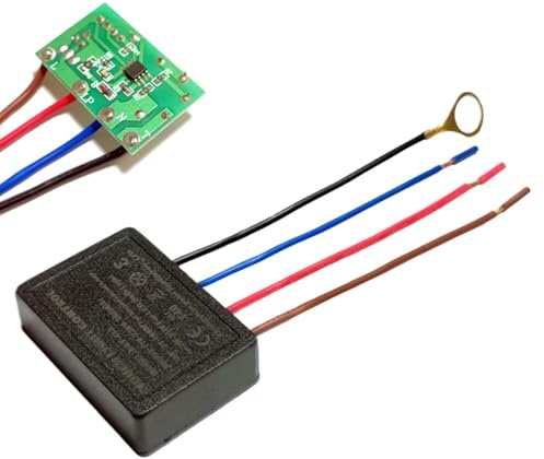 Touch Sensor Dimmer Control Module, Adorable Compact 3-Way Stepless Dimming Light Sensors, Multi-Functional Touch Controls Replacement for Wall Lamps, Bedside Lamp, Table Lighting