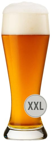 Rastal Bicchiere da birra gigante XXL – 3 litri (3,9 litri completo) – Bicchiere da birra bianco per club, campionati e trofeo – Bicchiere da birra soffiato a bocca oversize