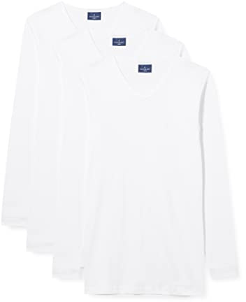 Navigare 114 Maglia intima a maniche lunghe, Bianco, X-Large (Taglia produttore:6), Pacco da 3, Uomo