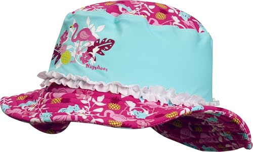 Playshoes Cappello Da Sole Con Protezione Uv, Copricapo con cuffia da bagno Bambine e ragazze, Fenicottero, 53