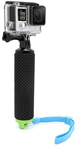 MyGadget Schwimmender Action Kamera Handler Stick - Rutschfester Handgriff Monopod Wasser Zubehör Kompatibel mit u.a. GoPro Hero 13 12 11 10 Xiaomi Yi - Grün
