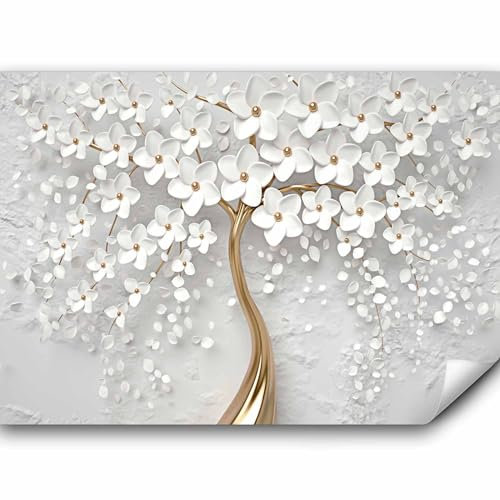 murando - Vlies Fototapete Blumen Magnolien 350x256cm- Foto Tapete Schlafzimmer Wohnzimmer Vliestapete XXL Wandtapete Motivtapeten Bildtapete 3d Effekt Wand Dekoration - Orient weiß b-B-0475-a-a