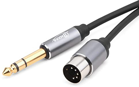 INNOV8 Stereo-Audiokabel, 6,35 mm (1/4 Zoll) TRS Stereo auf 5-poligen DIN-MIDI-Stecker, 1 m