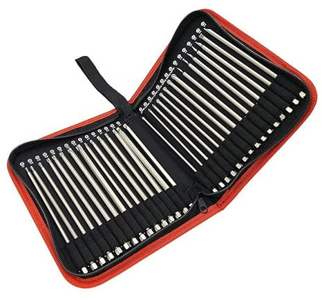 30st/set extra lång 100/150MM S2 magnetiska skruvmejselbitar i stål 1/4 tums sexkantskaft Elverktyg slitsad kors fyrkantig (Length:150MM)