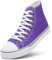 ZGR Herren High Top Canvas Sneakers Schnürschuhe Klassisch Casual Walking Schuhe, Violett, 42.5 EU