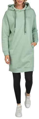 DENIMFY huvtröja dam lång överdimensionerad DFAnna huvtröja tröja sweatshirtklänning klänning klänning streetwear tryck beige svart grön S M L XL