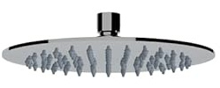 Soffione Doccia Tondo Diametro 200 MM, Soffione Doccia Effetto Pioggia Con Snodo Orientabili, Installazione Interna ed Esterna, Soffione Doccia A Muro In Acciaio Inox