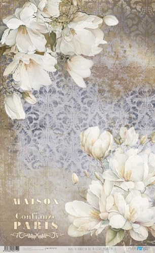 Papers For You Papel de Arroz 54x33 cm 25-30 gr. (La Vie En Fleurs Magnolias II)