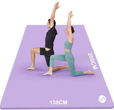 RYTMAT Träningsmatta Tjock 20mm Comfort NBR 200×130cm Stor Yogamatta Gymnastikmatta för Hemmagym Cardio Pilates Yoga Fitness Träning