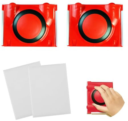 2 Pièces Coupe-Bordure de Peinture Kit, Rouge, Multifonctionnel, Outil de Coupe pour Bordure de Peinture, Design de Poignée Ronde - Inclus 2 Tampons de Rechange