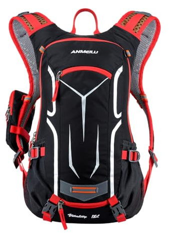 Outdoor Cycling Backpack, Bicycle Backpack, Water Bag Backpack, Mountain Hiking Backpack (red, Single Backpack)