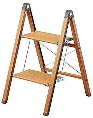 Träpall robust trästege trästege multifunktion, luftförtjockad bibliotek trappluft, bärbar lätt stege trädgårdsverktyg stege loft