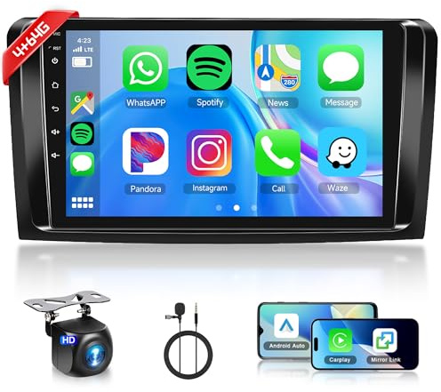 4G+64G Android bilradio för Mercedes Benz ML GL W164 ML350 ML500 GL320 X164 ML280 GL350 9 trådlös carplay radio med ndroid Auto Navi GPS Mirror Link Bluetooth WiFi/FM/RDS/EQ/SWC/USB