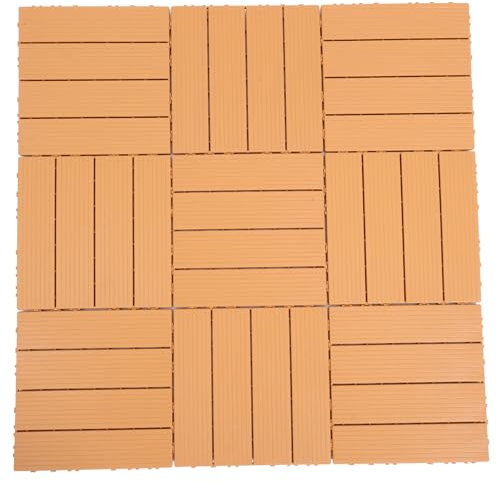 11pcs Brown Pp Interlocking Outdoor Deck Tiles for Balcony Garden
