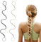 Wrap Hair Ties Spiral Ponytail Holders 2 Packs 25.2 Ponytail Holders Hair Ties Versatile Stretchy Hair Bands Elastic Hair Tie Scrunchies No Damage Strong Braided Pony Tails Hair Ties for Sports