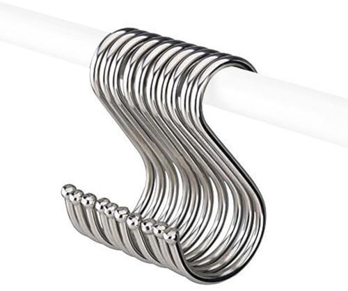 Ganci a S per piante appese | Ganci appendiabiti in acciaio per vestiti – 10 pezzi ganci appendiabiti per appendere jeans, piante, asciugamani, tazze, pentole, padelle, gioielli