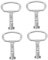 ERINGOGO 4pcs Radiator Valve Key Metal Wrench Tools for Water and Gas Valves Compact Design for Easy Storage and Transport for Plumbers and Enthusiasts