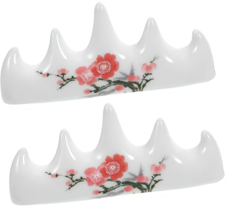 HORIALENCE Supporto per pennelli in ceramica, 2 pezzi, per calligrafia, durevole e resistente all'usura, per artisti e ufficio, decorazione da tavolo elegante