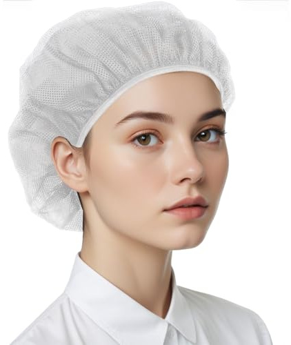 Trinkrittey 6 Stück Elastische Kochmütze Unisex Haarnetz verstellbar Einstellbar Haarnetze atmungsaktiv Netzstoff Haarhaube Kopfhaube Haar Haube für Küche, Kochmütze, Lebensmittelservice, Haarnetze