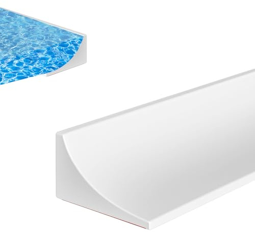 Seuil De Douche Barrage d'eau en Silicone 200 cm, barriere de douche anti débordement, rebord bac de douche, joint douche sol pour Baignoire, La Cuisine et La Salle De Bain(Blanc)