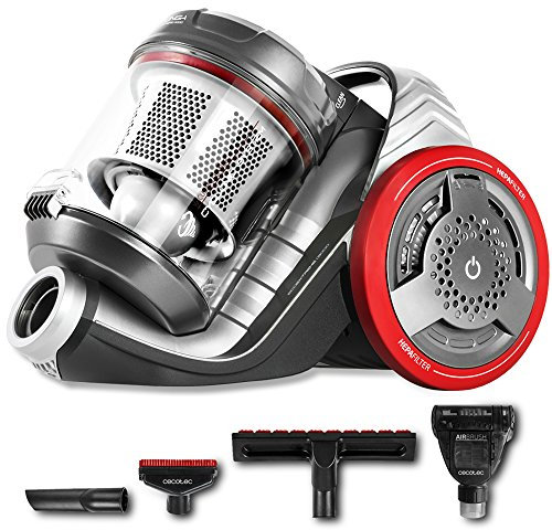 Cecotec Conga EcoExtreme 3000 Multizyklonsauger 700 W Haustierzubehör 9 M Kabel Öko Und Turbo Modus Ohne Beutel EPA Doppelpartikelfilter Kabelaufwicklung Energiekl AAA Silber Schwarz Rot