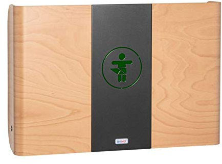 Wandwickeltisch aus Holz in der Farbe Buche mit Mittelteil aus Metall KAWAQ von Timkid, Ausführung:Buche/Schwarz