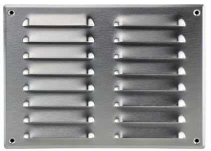 Acero Inoxidable 260x190 mm Rejilla de Ventilacion con Mosquitera, Metalica