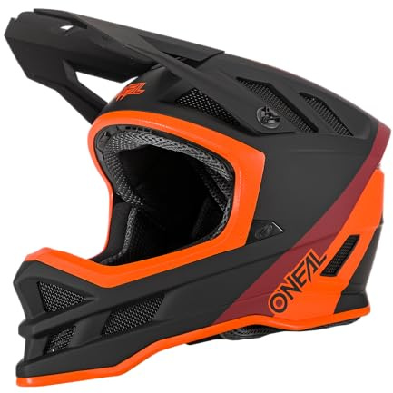 O'Neal | Casco de ciclismo de montaña Downhill | | Casco Blade HYPERLITE Charger V.22 | Adulto | Rojo Naranja | Talla XS