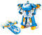 Super Wings 3-in-1 World Aircraft Verwandelnder Roboter mit Licht- und Soundeffekten, mit einem 2''Transformator-Roboter Jett, Transformable Spielzeug für Mädchen und Jungen ab 3 Jahren, blau