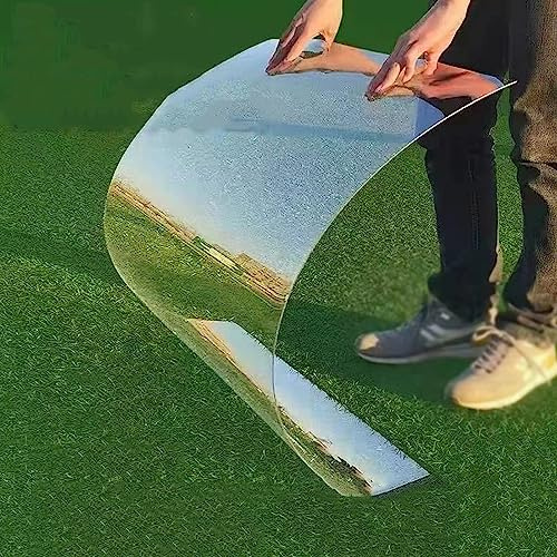 FENGSHOUU Clear Acrylic Plastic Sheet,Polycarbonate Roofing Sheet,Anti-UV Rainproof Insulation Protection,for Roofs,Carports,Canopies,Sunrooms and Enclosures,Easy to Bend & Cut (5.1x13.1ft)