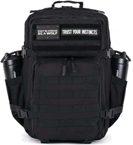 WOLFpak 45L X-Large Tactical Backpack 1000D Assault Pack (Alpha Black)