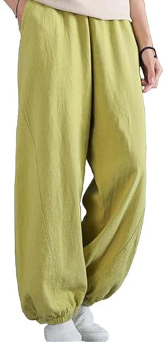 Generisch Tai-Chi-Hosen Confortable Kampfkunst Tai Chi Trainingshosen für Kampfsport Taiji Kung Fu Wushu Yoga Unisex Damen Herren Freizeithose,E,M