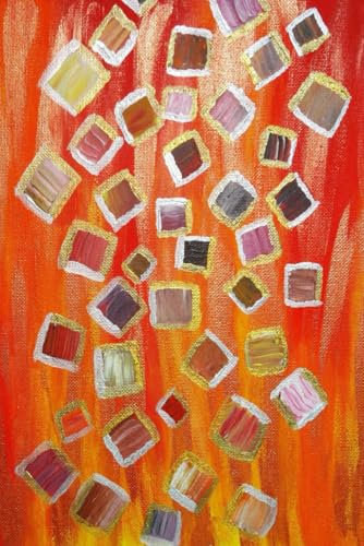 künstlerisches Notizbuch: Gedankenwürfel , Acrylbild: | 120 Seiten | ca. DIN A5 | Soft Cover, Tagebuch für Notizen