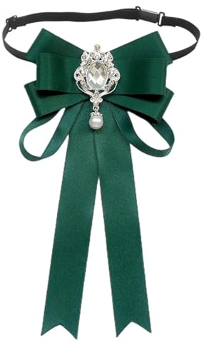 Nicear Cravatta a farfalla con fiocco e sciarpa da donna, accessorio per abbigliamento professionale da ufficio, verde, regolabile, elegante, formale