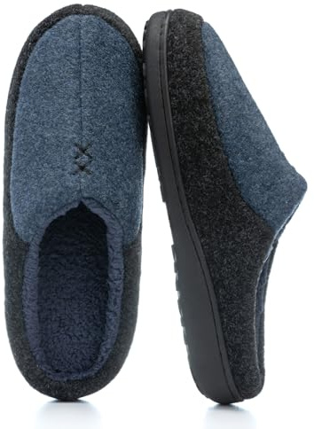 GOEWY Zapatillas de Invierno para Hombre Cálidas y Cómodas, Diseño Interior/Exterior con Espuma Viscoelástica y Antideslizante, Regalo para Marido, Novio o Papá