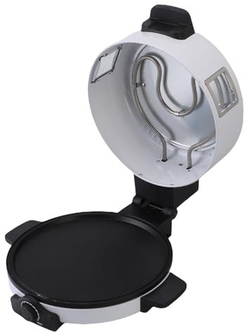 Asixxsix Horno de Pizza Eléctrico en Interiores, Placas de Cocina Antiadherentes de 11.8 Pulgadas de 2000w de Encimera de Calefacción rápida. (Enchufe de la UE)