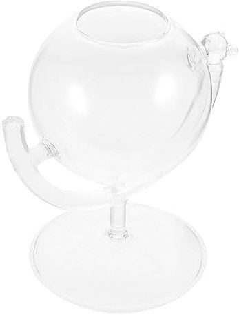 Ipetboom 1 pieza Copa de Forma de de Vidrio Transparente para Bebidas Elegantes Vaso para Fiestas