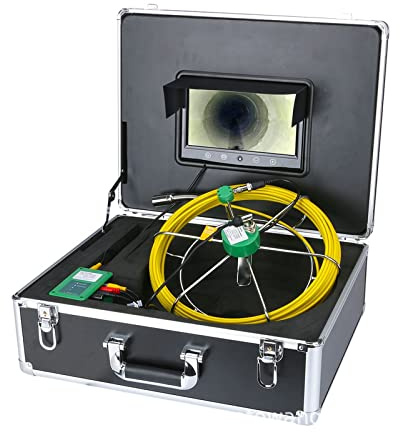 Fotocamera fognaria 10 pollici 2 2 mm Attrezzatura for ispezione video for video di ispezione endoscopica industriale impermeabile Attrezzatura di ispezione del tubo di ispezione TV 20m 50m per Fognat