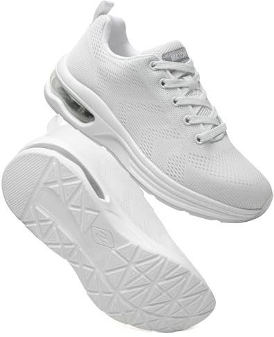 Baskets Femme Chaussures De Course avec Coussin D’Air Amortissantes Sport Sneakers Légères Respirantes Antidérapantes pour Running Marche Fitness Et Quotidien