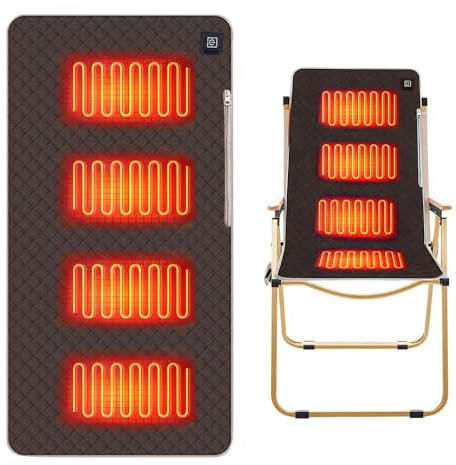 XUXLEKK Cuscini di Seduta Riscaldati, 45 * 90cm Cuscino Riscaldato USB con 3 Livelli di Riscaldamento, per Stadio, Campeggio, Attività All'aperto