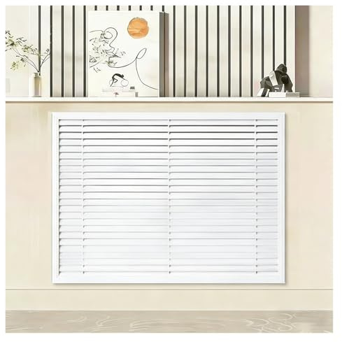 Steam Radiator Covers Manifold Covering Cabinet Horizontal Stripes Heater Cover Dining Room Entrance Hall(9.84 x 9.84in/250 x 250mm)