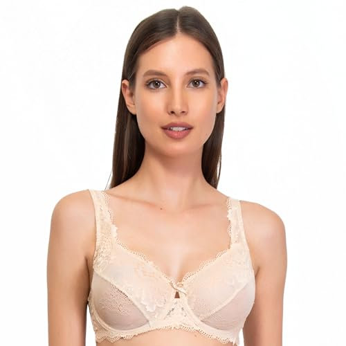 SIèLEI Reggiseno Francese con Ferretto Coppa C o D e con regolatore supplementare Art. 2442 (D, Cipria, 3 IT 80 D/EUR 90 F 36 UK/USA)