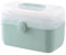 Pilipane Arzneimittelbox Transparente Erste-Hilfe-Box Organizer für Arzneimittel mit großer Kapazität mit Aufbewahrungstasche für Pillen,Schrank (L Grün),