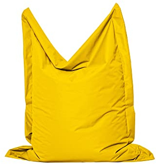 MB MILLINDABAG Rechteckig Sitzsack für Kinder Jugendliche und Erwachsene Beanbag Sitzen & Liegen Indoor & Outdoor Gaminggeignet & bereits gefüllt Sitzkissen (Gelb, M - 100 X 145 cm)