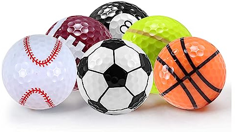 Sheffla Novelty Funny Cute Golf Balls, Golf Gift for Kids,Children and Golfer for Playing,Practicing (Sport Balls)