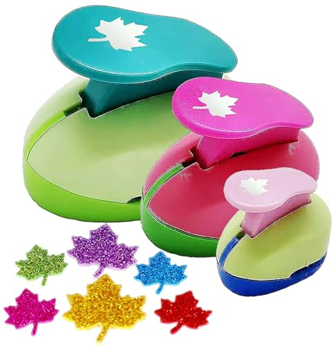 Stanzer Lönnblad, 3 stycken stansare, motivstansare, pappersstansare, motivhålslag, utstansare, motivhålslag för presentetiketter, pyssel, scrapbooking, foton, gratulationskort, 9 mm, 16 mm, 25 m