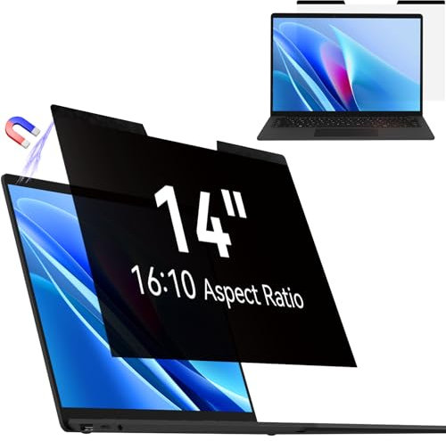 Filtro magnético de privacidad de 14 pulgadas 16:10, Filtros de pantalla para ordenador portátil con HP/Dell/Acer/Lenovo/Thinkpad/Samsung/ASUS/Sony, Installazione Immediata, Película protectora