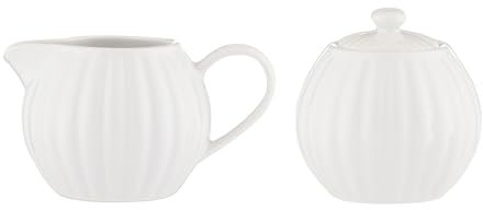 Price & Kensington 0056.818 Milk Jug & Sugar Bowl, Stoneware, White