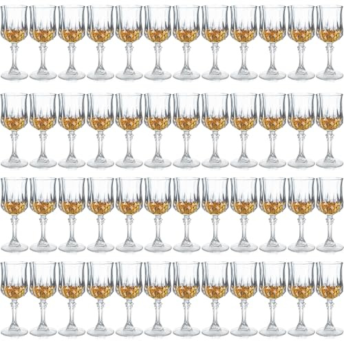 Srgeilzati Crystal Cordial Glasses | 1.75 oz Stemmed Shot Glasses | Set of 48